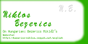 miklos bezerics business card